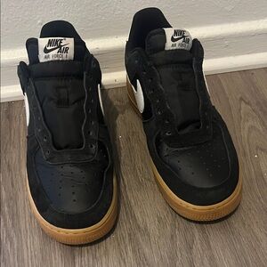 Nike Air Force 1 Black with Gum Sole